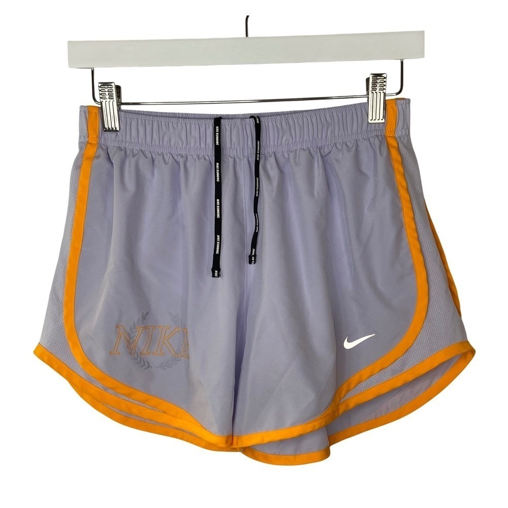 Nike Dri-FIT Womens Running Shorts Purple Orange Laurel Wreath M Athletic
